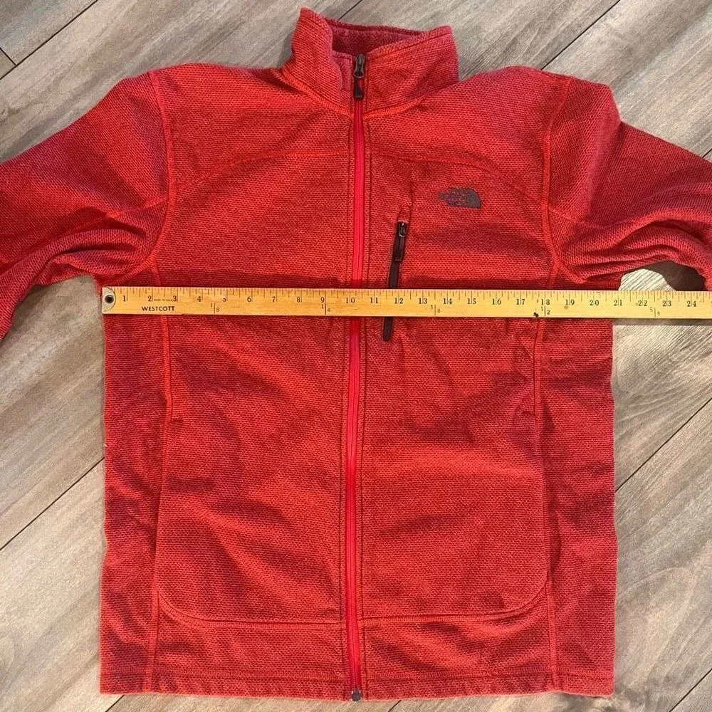The North Face Mens Red  Full Zip Fleece Jacket Medium M